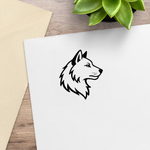 Tampons Encreurs Tête de loup de profil 1x1