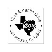 Tampons Encreurs Texas Heart Cutout Adresse (Impression)