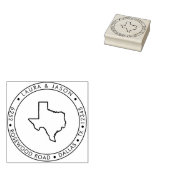 Tampons Encreurs Texas State Map Adresse de retour Wood (Tamponné)