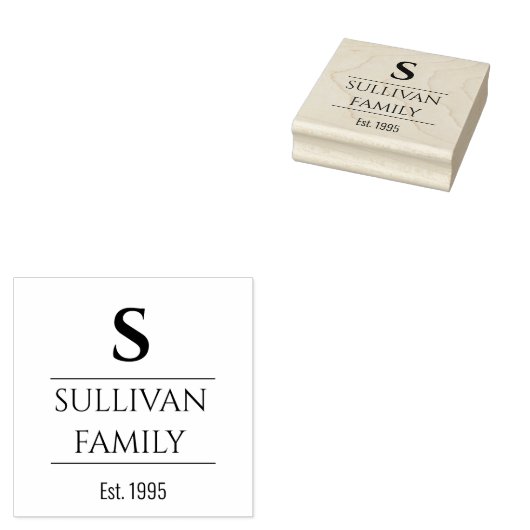 Tampons Encreurs Texte avec lettre initiale (Tamponné)