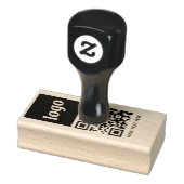 Tampons Encreurs Texte de code QR du logo simple (Tampon)