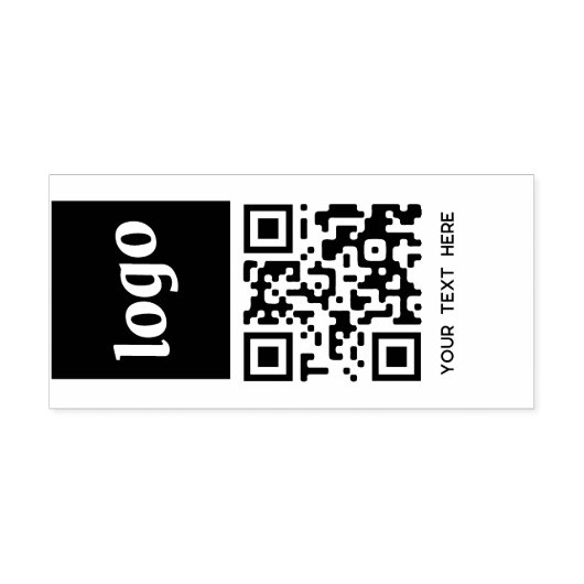 Tampons Encreurs Texte de code QR du logo simple (Impression)