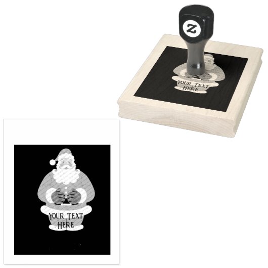 Tampons Encreurs Texte de l'image de Noël Timbre en caoutchouc (Tamponné)