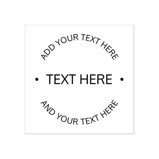 Tampons Encreurs Texte modifiable simple et moderne | Blanc et noir (Impression)