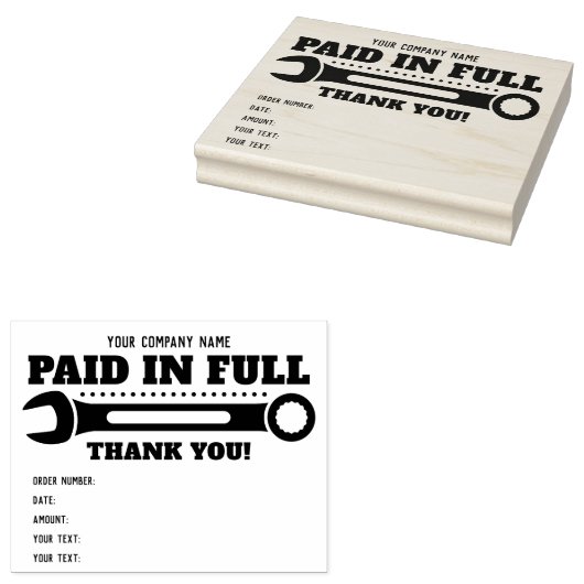 Tampons Encreurs Texte personnalisable payé en Merci intégral ! CLÉ (Tamponné)