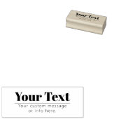 Tampons Encreurs Texte rétro-moderne élégant | Noir & Blanc (Tamponné)