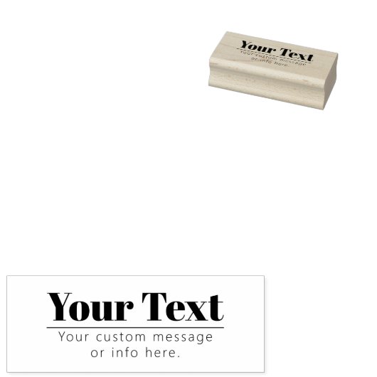 Tampons Encreurs Texte rétro-moderne élégant | Noir & Blanc (Tamponné)