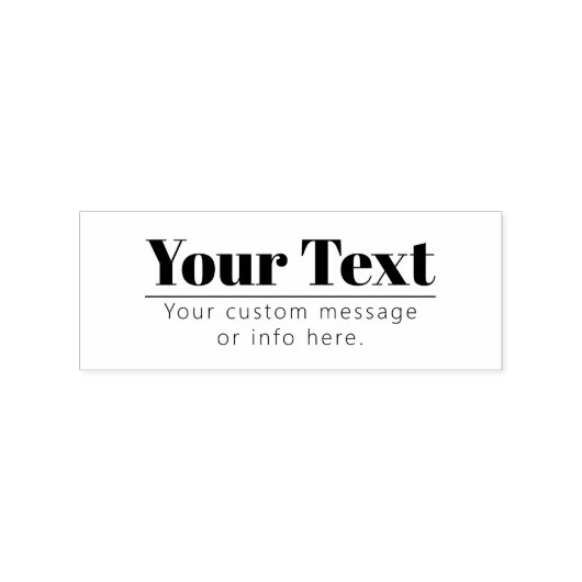 Tampons Encreurs Texte rétro-moderne élégant | Noir & Blanc (Impression)