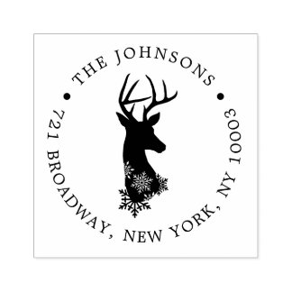 Tampons Encreurs Thème de vacances d'adresse de retour de Noël de r