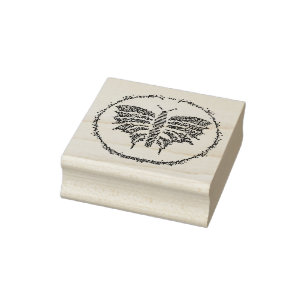 Tampons Encreurs timbre 2x2 de papillon