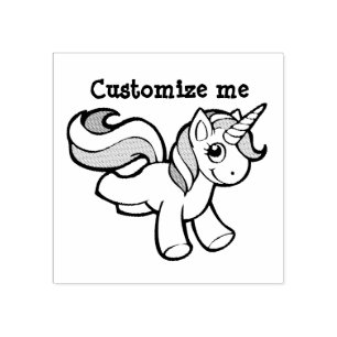 Tampons Encreurs Timbre à licorne mignonne