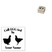 Tampons Encreurs Timbre à oeufs personnalisable Deux poulets (Tamponné)