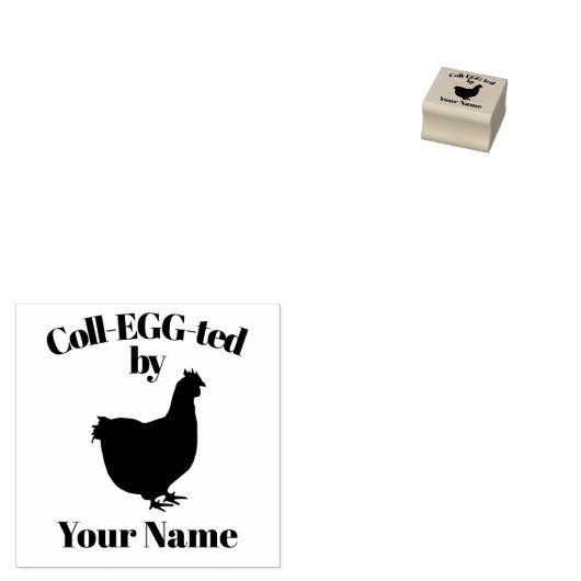 Tampons Encreurs Timbre à oeufs personnalisable - Rhode Island Red (Tamponné)
