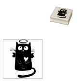 Tampons Encreurs timbre art chat ange (Tamponné)