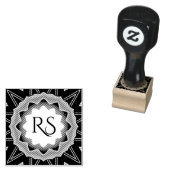 Tampons Encreurs Timbre Art Déco Monogramme Bois (Tamponné)
