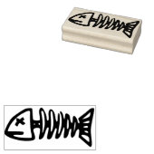 Tampons Encreurs timbre art squelette de poisson (Tamponné)