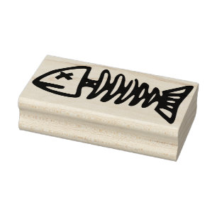 Tampons Encreurs timbre art squelette de poisson