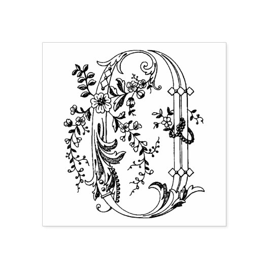 Tampons Encreurs Timbre caoutchouc de 3 tailles Monogramme Initial  (Impression)