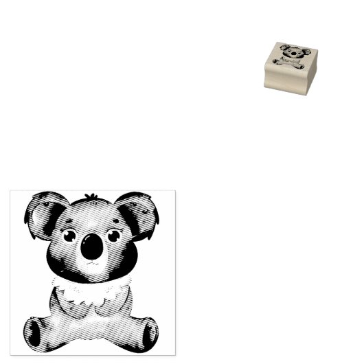 Tampons Encreurs timbre caoutchouc koala bébé (Tamponné)
