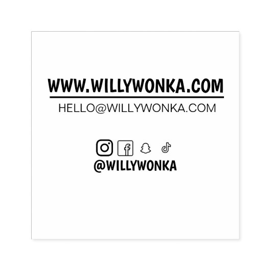 Tampons Encreurs Timbre carte de visite personnalisé avec réseau so (Impression)