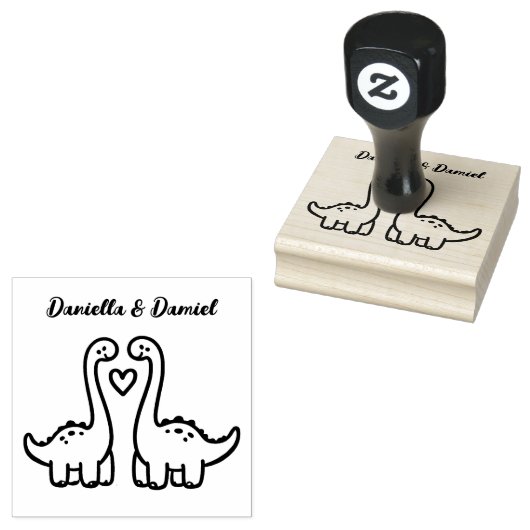 Tampons Encreurs Timbre Couple Dinosaur (Tamponné)
