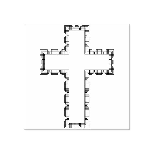 Tampons Encreurs Timbre croix de ligne abstraite (Impression)