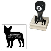 Tampons Encreurs Timbre d'adresse de chien de taureau français (Tamponné)