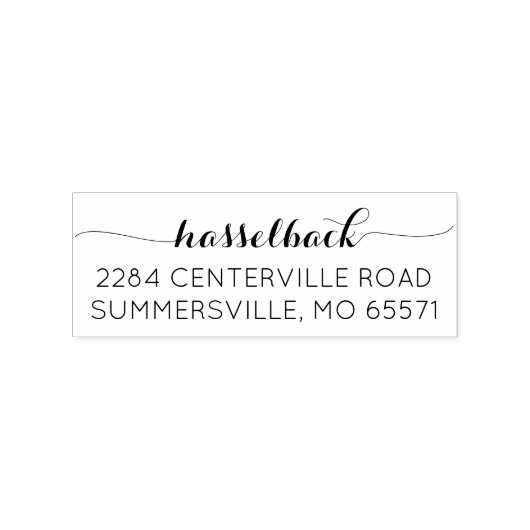 Tampons Encreurs Timbre d'adresse de police double du script d'écri (Impression)