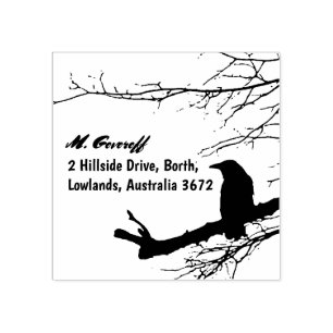 Tampons Encreurs Timbre d'adresse de retour Corbeau