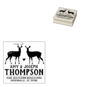 Tampons Encreurs Timbre d'adresse de retour de cerfs - Animaux Mari (Tamponné)