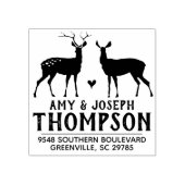 Tampons Encreurs Timbre d'adresse de retour de cerfs - Animaux Mari (Impression)