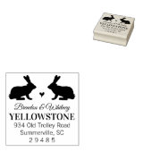 Tampons Encreurs Timbre d'adresse de retour de lapin - Animaux Mari (Tamponné)