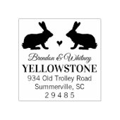 Tampons Encreurs Timbre d'adresse de retour de lapin - Animaux Mari (Impression)