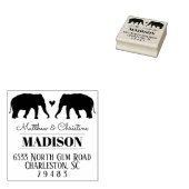 Tampons Encreurs Timbre d'adresse de retour des éléphants - Animaux (Tamponné)