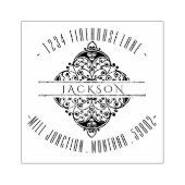 Tampons Encreurs Timbre d'adresse de retour du cercle orange classi (Impression)