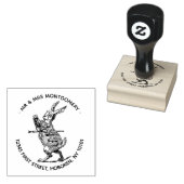 Tampons Encreurs timbre d'adresse de retour du lapin blanc (Tamponné)