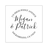 Tampons Encreurs Timbre d'adresse de retour du script mariage (Impression)