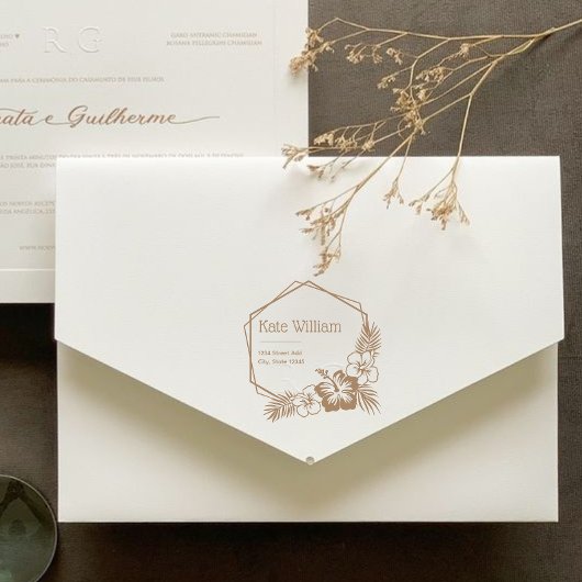 Tampons Encreurs Timbre d'adresse de retour Hawaii