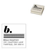 Tampons Encreurs Timbre d'adresse de retour initial moderne (Tamponné)