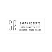 Tampons Encreurs Timbre d'adresse de retour Monogramme moderne (Tamponné)