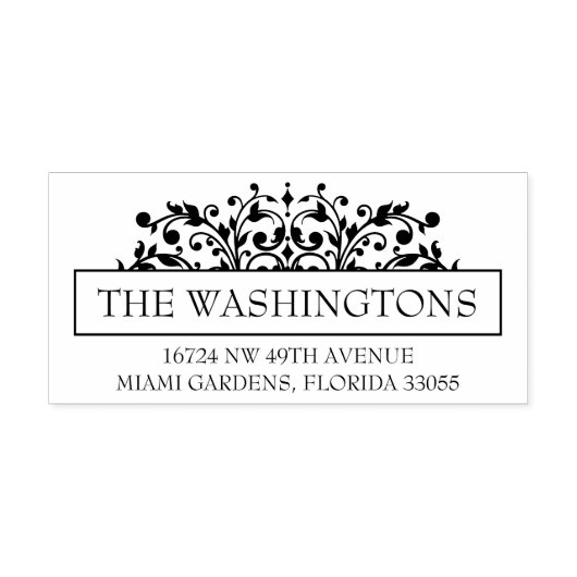 Tampons Encreurs Timbre d'adresse de retour romantique florale pour (Impression)