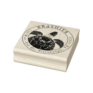 Tampons Encreurs Timbre d'adresse de tortue de mer