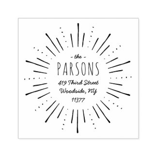 Tampons Encreurs Timbre d'adresse du monogramme de démarrage