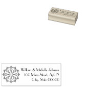 Tampons Encreurs Timbre d'adresse en bois Art déco (Tamponné)