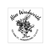 Tampons Encreurs Timbre d'adresse en caoutchouc de lapin blanc (Impression)