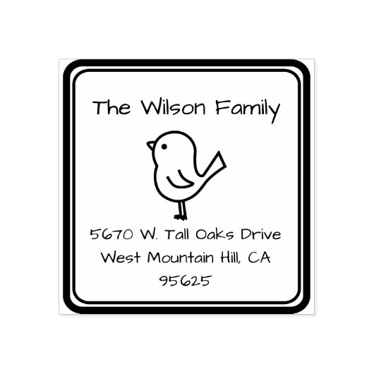 Tampons Encreurs Timbre D'Adresse Thématique Oiseau (Impression)