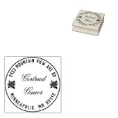 Tampons Encreurs Timbre d'adresses avec Roses (Tamponné)