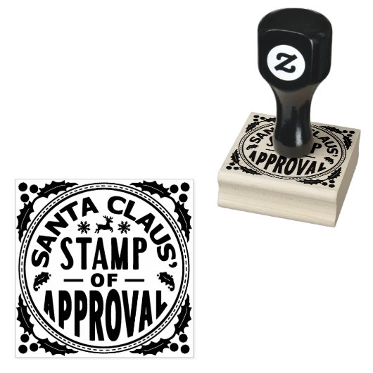 Tampons Encreurs Timbre d'approbation du Père Noël Funny v2 (Tamponné)