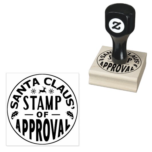Tampons Encreurs Timbre d'approbation du Père Noël Funny v3 (Tamponné)