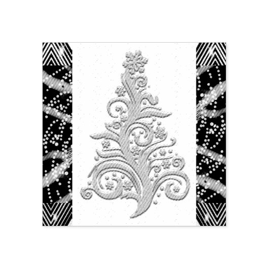 Tampons Encreurs Timbre d'art Abstrait - Arbre de Noël Abstrait (Impression)